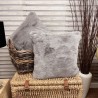 Faux Fur Cushions Chelsea Taupe | Taupe Fur Pillows | Pale Grey Cushions
