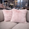 Pink Faux Fur Cushions | Pink Fur Pillows | Pink Fur Scatter Cushion