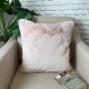 Pink Faux Fur Cushions | Pink Fur Pillows | Pink Fur Scatter Cushion