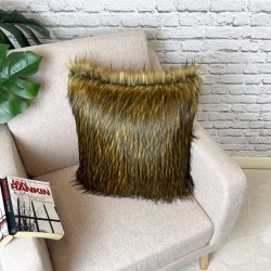 Coussin en fausse fourrure de renard roux | Coussins et oreillers en fourrure de renard | Housse de coussin