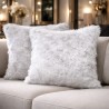 Silver Fox Faux Fur Cushions | Fox Fur Pillows | Silver Fur Cushions
