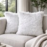 Arctic Fox Faux Fur Cushions | Fox Fur Pillows | Grey Sofa Cushions