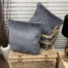 Chelsea Dark Gray Fur Cushions | Grey Fur Pillows | Grey Sofa Cushions