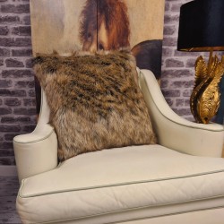 New Mink Faux Fur Cushions | Luxury Brown Fur Cushion Covers & Pillows