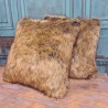 New Mink Faux Fur Cushions | Luxury Brown Fur Cushion Covers & Pillows