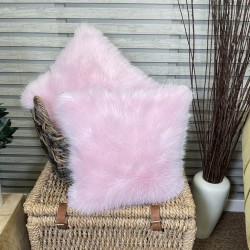 Candyfloss Kunstfellkissen | Rosa Kunstfellkissen | Rosa Flauschkissen