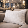 Chelsea Cream Rectangular Fur Cushions | Rectangular Faux Fur Cushions |