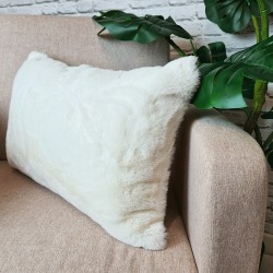 Chelsea Cream Rectangular Fur Cushions | Rectangular Faux Fur Cushions |