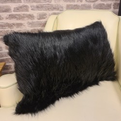 Rectangular Cushions Black Angus | Rectangular Faux Fur Cushions