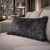 Badger Rectangular Faux Fur Cushions | Rectangular Grey Fur Cushions