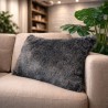 Badger Rectangular Faux Fur Cushions | Rectangular Grey Fur Cushions