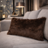 Havana Rectangular Faux Fur Cushions | Rectangular Brown Fur Cushions