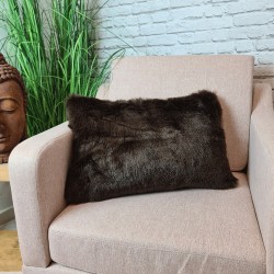 Havana Rectangular Faux Fur Cushions | Rectangular Brown Fur Cushions