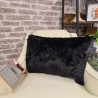 Black Panther Rectangular Cushions | Rectangular Black Fur Cushions
