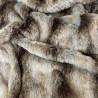 Ashford Grey Rectangular Cushions | Striped Rectangular Faux Fur Cushion