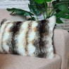 Italian Wolf Rectangular Fur Cushion | Wolf Rectangular Faux Fur Cushion