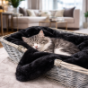 Black Fur Pet Blankets | Black Faux Fur Dog Blanket | Black Fur Blankets