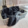 Black Fur Pet Blankets | Black Faux Fur Dog Blanket | Black Fur Blankets