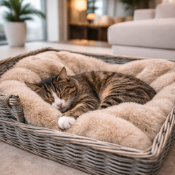 Richmond Almond Fur Pet Blanket | Beige Faux Fur Dog & Cat Blankets |