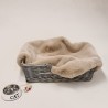 Richmond Mandel Haustierdecke aus Kunstfell | Beige Kunstfell-Decken für Hunde & Katzen |