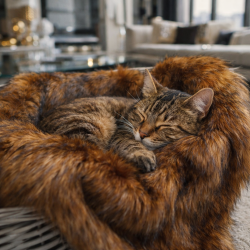 Tamarin Fur Pet Blanket | Brown Faux Fur Dog & Cat Blankets |