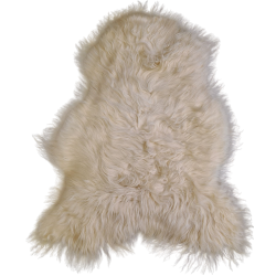 Ivory White Pure Sheepskin Rug | Natural White Icelandic Sheepskin Rug