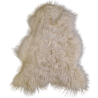 Tapis en pure peau de mouton blanc ivoire | Tapis en peau de mouton islandaise blanche naturelle