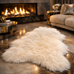 Ivory White Icelandic Sheepskin Rug | Natural Sheepskin Rugs