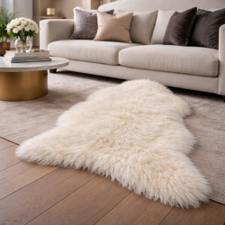 Ivory White Icelandic Sheepskin Rug | Natural Sheepskin Rugs