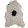 Black and White Natural Sheepskin Rug | Black & White Icelandic Sheepskin