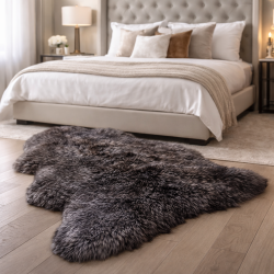 Chocolate Brown Sheepskin | Pure Wool Sheepskin Rugs | Brown Wool Rug