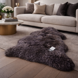 Chocolate Brown Sheepskin | Pure Wool Sheepskin Rugs | Brown Wool Rug