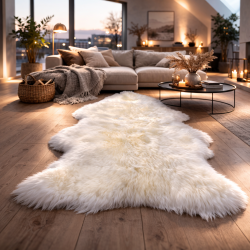 Natural Sheepskin Rug | Pure Wool Rugs | Cream Sheepskin Wool Rug
