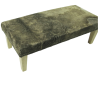 Extra Large Dark Beige Cowhide Footstool | Extra Large Cowhide Footrest