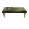 Extra Large Dark Beige Cowhide Footstool | Extra Large Cowhide Footrest