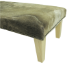 Repose-pieds extra large en cuir de vachette beige foncé | Repose-pieds extra large en cuir de vachette