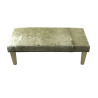 Extra großer beige Kuhfell-Fußhocker | Extra großer Kuhfell-Fußstütze