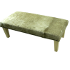 Extra Large Beige Cowhide Footstool | Extra Large Cow Hide Footrest