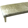 Repose-pieds extra large en cuir de vachette beige | Repose-pieds extra large en cuir de vachette