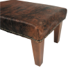 Small Brown Brindle Cowhide Footstool | Small Cow Hide Foot Stool