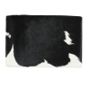 Petit repose-pieds en cuir de vachette noir et blanc | Petit repose-pieds en cuir de vachette