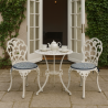 Round Bistro Snakeshead Denim Seat Pads | Patterned Circular Seat Pads