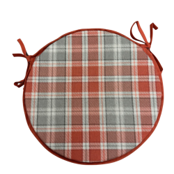 Coussins de chaise ronds à carreaux Highland Check Automne | Coussins de chaise ronds à carreaux tartan