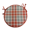Highland Check Autumn Round Bistro Seat Pads | Tartan Round Chair Pads