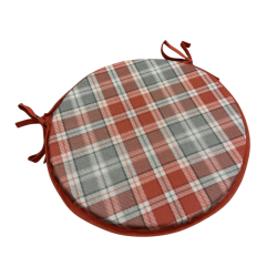 Highland Check Herbst Runde Bistro Sitzkissen | Tartan Runde Stuhlkissen