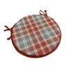 Coussins de chaise ronds à carreaux Highland Check Automne | Coussins de chaise ronds à carreaux tartan