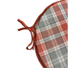 Highland Check Autumn Round Bistro Seat Pads | Tartan Round Chair Pads