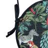 Round Bistro Black Rainforest Tapestry Seat Pads | Circular Chair Pads
