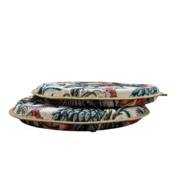 Coussins de chaise ronds style bistro, motif forêt tropicale naturelle | Coussins de chaise ronds