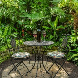Coussins de chaise ronds style bistro, motif forêt tropicale naturelle | Coussins de chaise ronds